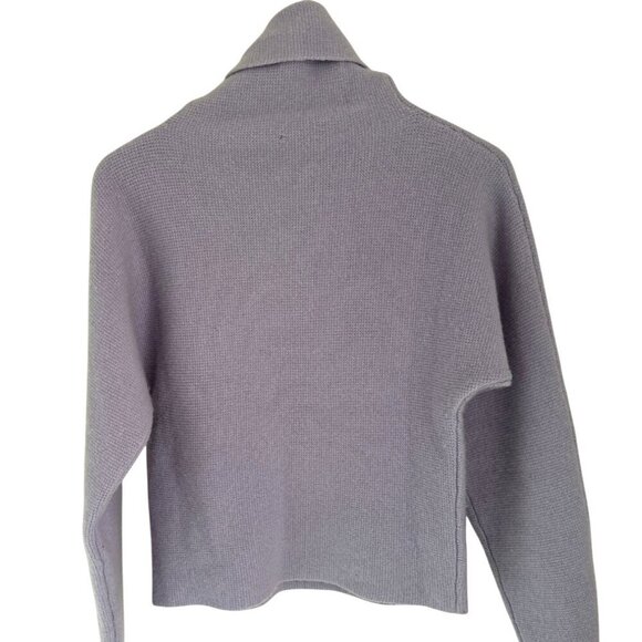 Babaton 100% Cashmere Turtleneck Oversized Light Purple Sweater oft Knit Pullove - Picture 4 of 7